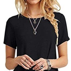 Women's Casual Plain Simple T-Shirt Loose Dress